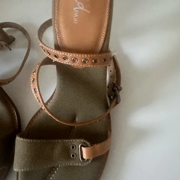 Wild Pair Brown and Tan Strappy high heel Sandals - Picture 6 of 15